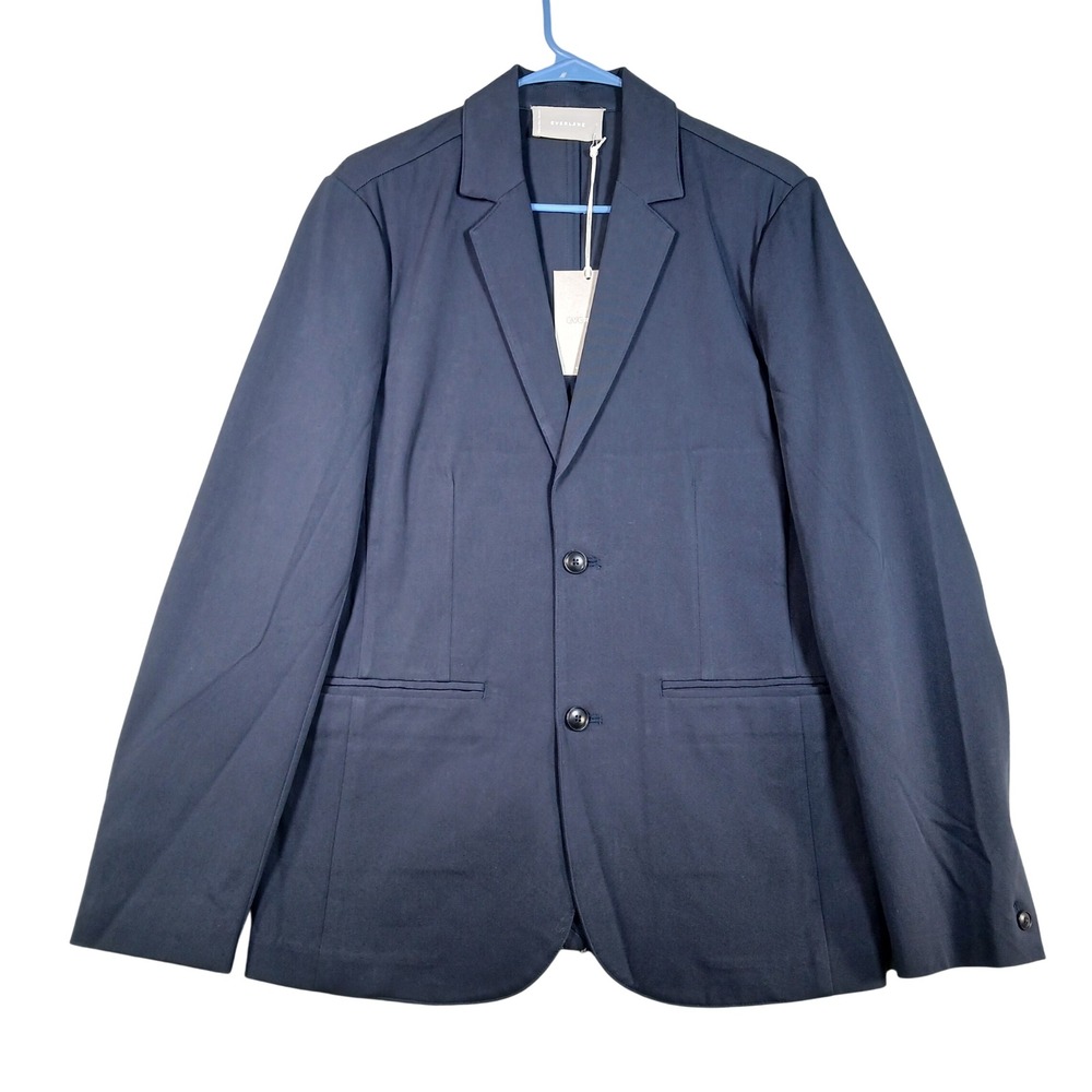 Everlane Performance Blazer Mens S Navy Blue Cotton Blend Travel Jacket